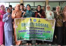 Tumbuhkan Rasa Kepedulian Sosial, GOW Kabupaten Madiun Gelar Bakti Sosial di Panti Asuhan