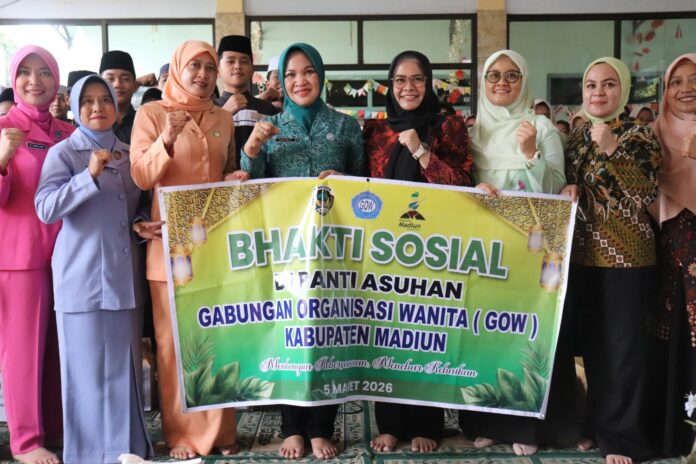 20260305 Tumbuhkan Rasa Kepedulian Sosial, GOW Kabupaten Madiun Gelar Bakti Sosial di Panti Asuhan 1
